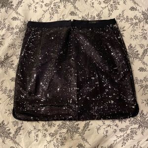 J.Crew Navy Sequin Mini Skirt Size 8